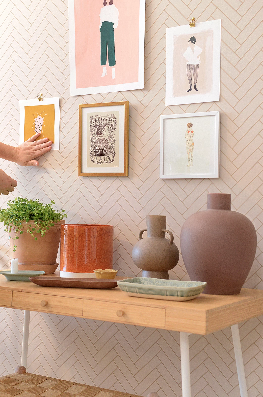 Herringbone | Zigzag Tile Wallpaper 1 Herringbone | Zigzag Tile Wallpaper