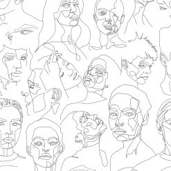 Portraits | Line Drawing Wallpaper -Home Wallpaper 17760 2