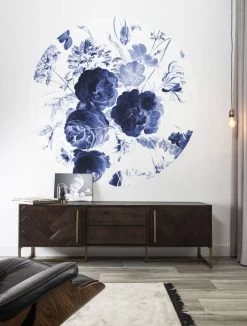 Royal Blue Circle Wall Mural -Home Wallpaper 19584 2