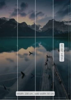 Mural | Burning Emerald | SHX4-012 | Still Water - Lake Emerald - Canada -Home Wallpaper 19781 2