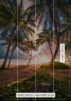 Mural | Vertical Paradise | SHX4-090 | Beach Sunrise -Home Wallpaper 19783 2