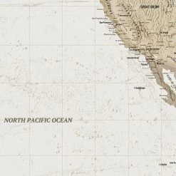 Mural | Earth Map - Sepia Tones -Home Wallpaper 19813 4