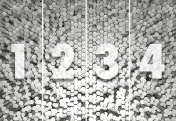 3D Pentagons - White