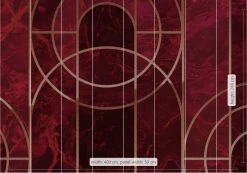 Komar Mural | Red Art Deco | Pompeux -Home Wallpaper 43549 2