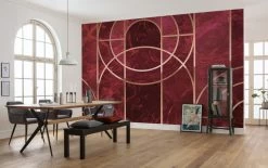 Komar Mural | Red Art Deco | Pompeux