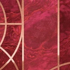 Komar Mural | Red Art Deco | Pompeux -Home Wallpaper 43549 6