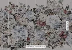 Komar Mural | Posy Pink, Green & Blue Flowers -Home Wallpaper 43575 2