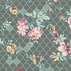 Komar Mural | Embellish | Green Floral Trellis -Home Wallpaper 43576 3
