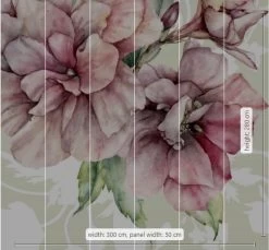 Komar Mural | La Flor | Large Pink Flowers -Home Wallpaper 43587 2