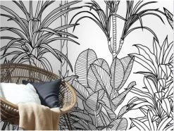 Mural | Savanna - Tropical Black & White
