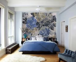 Mural | Cherie - Bold Blue Flowers