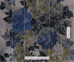 Mural | Cherie - Bold Blue Flowers -Home Wallpaper 44292 4