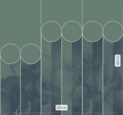 Spots | Spa Blue Circular Mural -Home Wallpaper B3 003 3