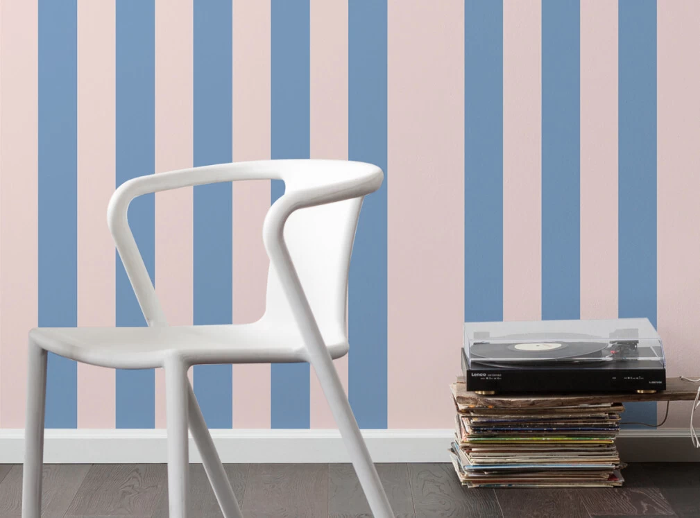 Plural | Blue Abstract Stripe Mural 3 Plural | Blue Abstract Stripe Mural - Image 3