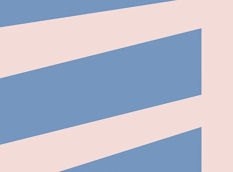 Plural | Blue Abstract Stripe Mural 6 Plural | Blue Abstract Stripe Mural - Image 6