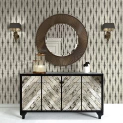 Ikat Grasscloth | Geo Stripe Wallpaper