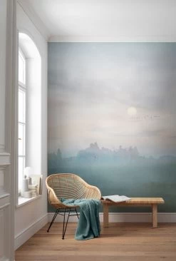Hazy Hush | Sunrise Landscape Mural
