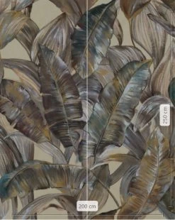 Graceful Gold | Banana Leaf Mural -Home Wallpaper IF2 007 3
