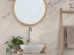 Illuminating Ivy | Grey Leaf Stamp Mural 10 Illuminating Ivy | Grey Leaf Stamp Mural -Home Wallpaper IF2 016 2