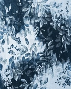 Idyllic Indigo | Blue Foliage Mural