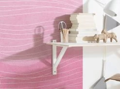 Strawberry Streets | Pink Gradient Stripe Mural -Home Wallpaper IF2 021 2