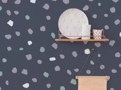 Dotty Dance | Navy Speckled Mural -Home Wallpaper IF2 029 2