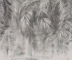 Natural Nuances | Grey Palms Mural