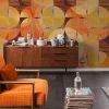 Seventies Swing | Orange Geometrics Mural