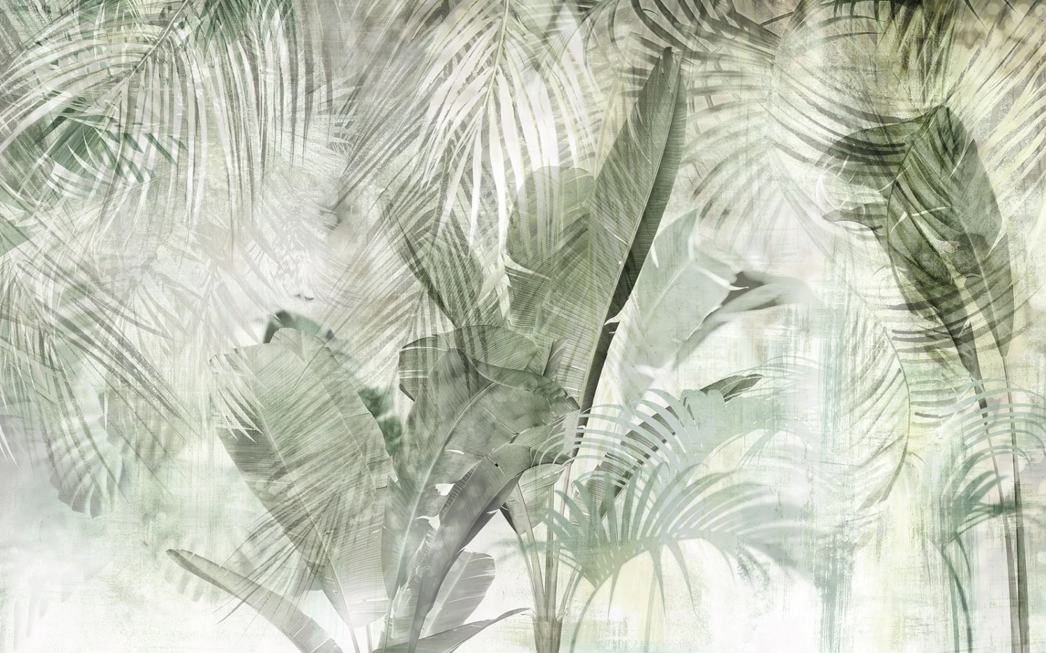 Botanical Boho | Green Palm Mural 2 Botanical Boho | Green Palm Mural - Image 2
