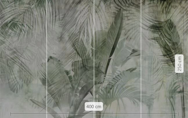 Botanical Boho | Green Palm Mural 4 Botanical Boho | Green Palm Mural - Image 4