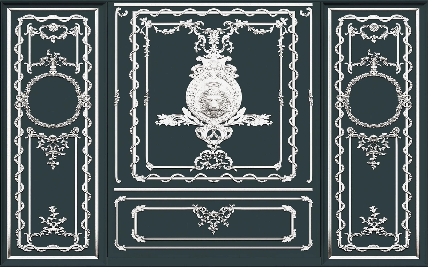 Classy Castle | French Panel Mural 1 Classy Castle | French Panel Mural