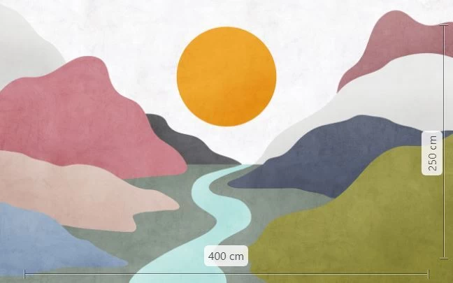 Velvety Valley | Bright Mountains Mural 4 Velvety Valley | Bright Mountains Mural - Image 4