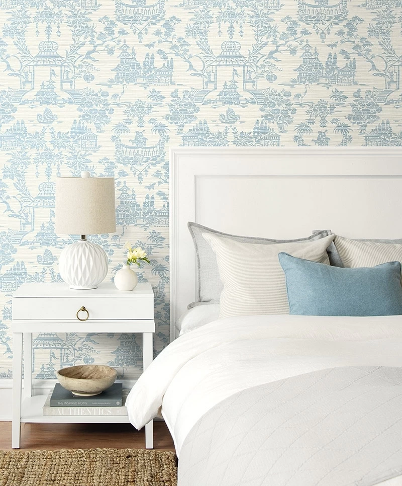Chinoiserie | Toile Weave Wallpaper 1 Chinoiserie | Toile Weave Wallpaper