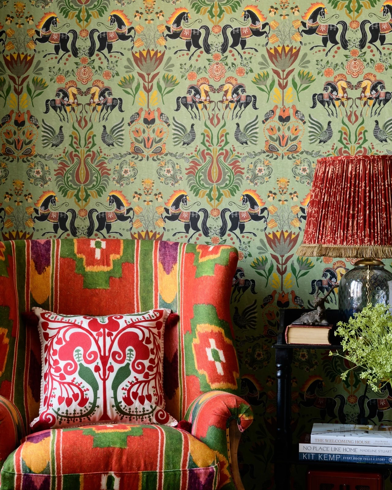 Folk Parade | Heritage Damask Wallpaper 1 Folk Parade | Heritage Damask Wallpaper