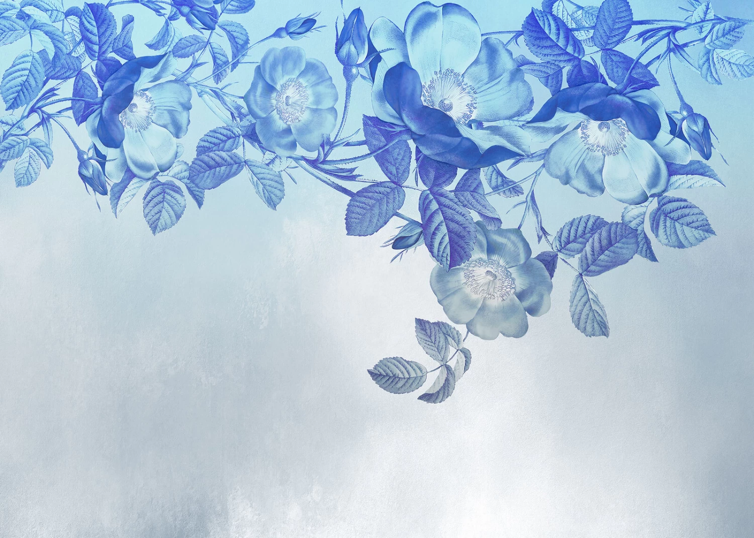 Blue Aura | Draping Blossom Mural 2 Blue Aura | Draping Blossom Mural - Image 2