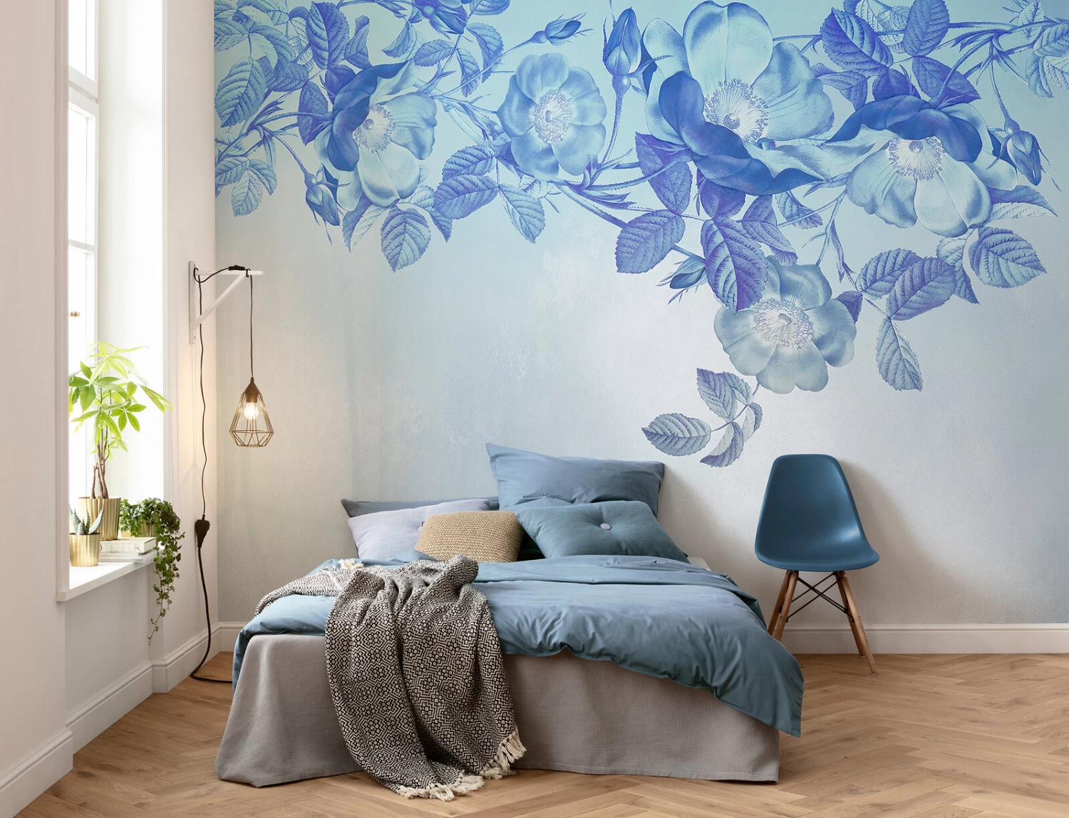Blue Aura | Draping Blossom Mural 1 Blue Aura | Draping Blossom Mural